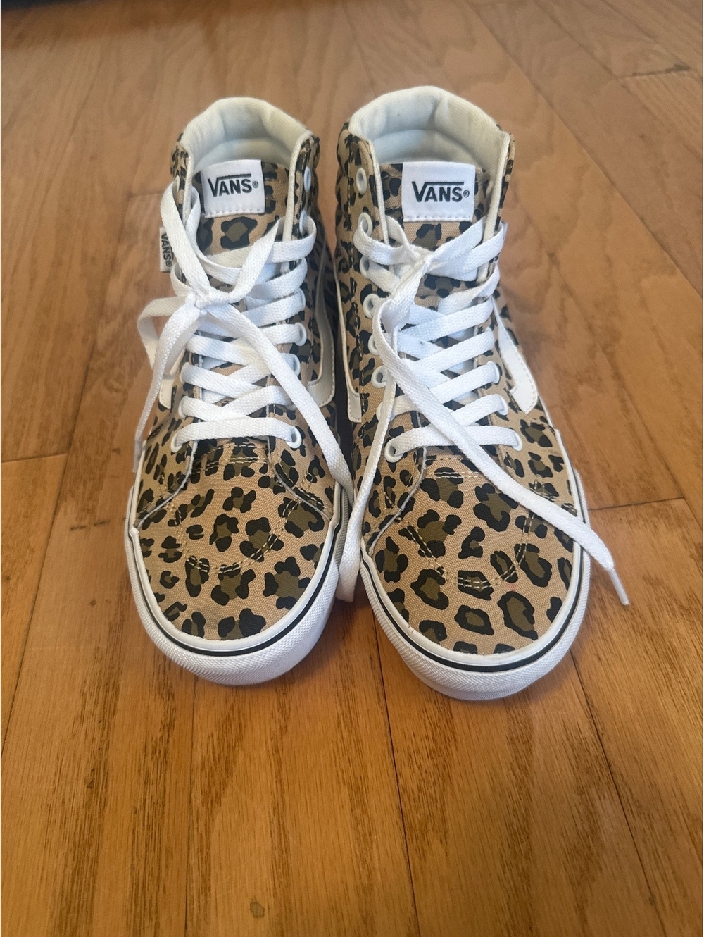 Vans Sk8-Hi Leopard Print High Top Sneakers Women's Size 7.5